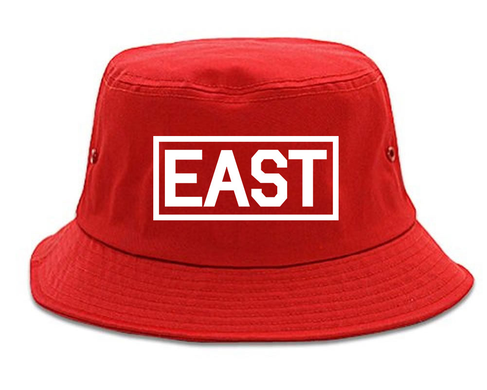 East_Box_Logo Mens Red Bucket Hat by Kings Of NY