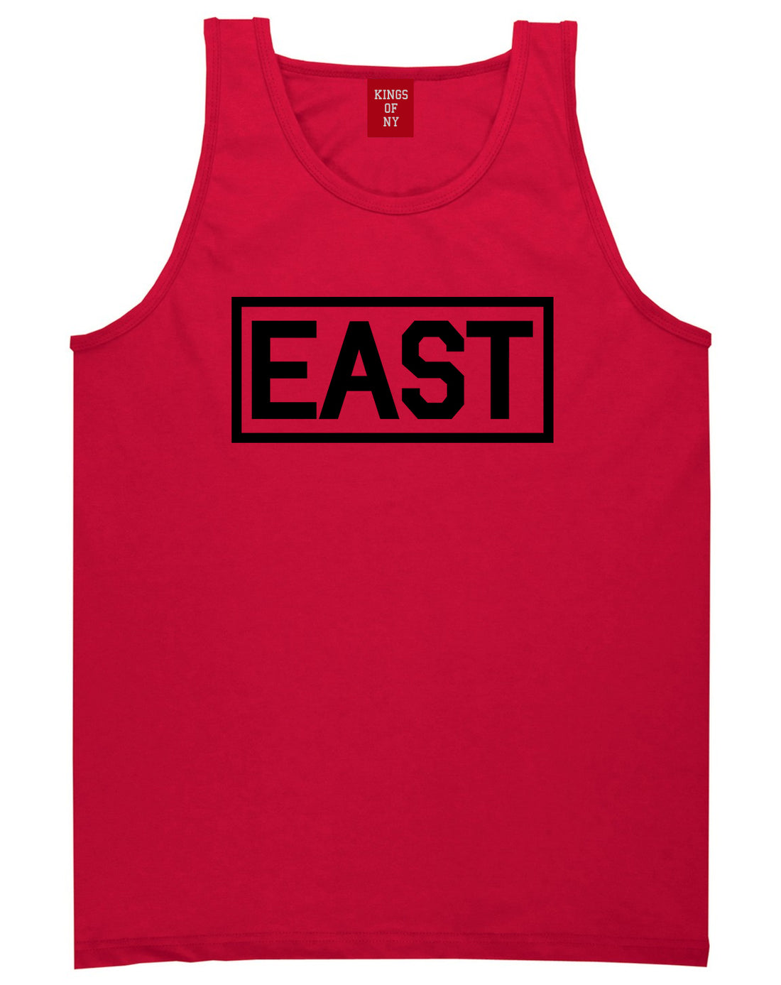 East_Box_Logo Mens Red Tank Top Shirt by Kings Of NY