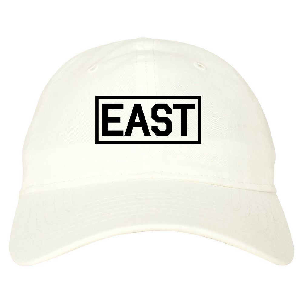 East_Box_Logo Mens White Snapback Hat by Kings Of NY