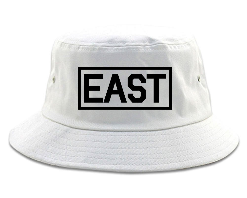 East_Box_Logo Mens White Bucket Hat by Kings Of NY
