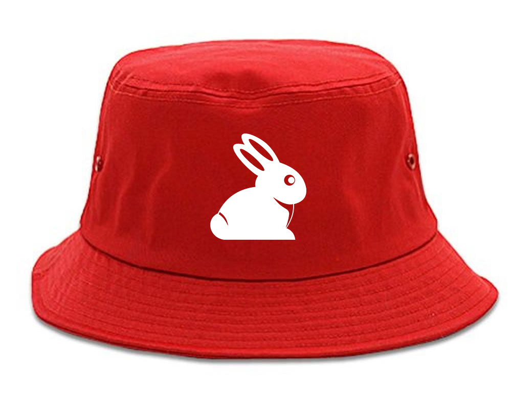 Easter_Bunny_Rabbit_Chest Mens Red Bucket Hat by Kings Of NY