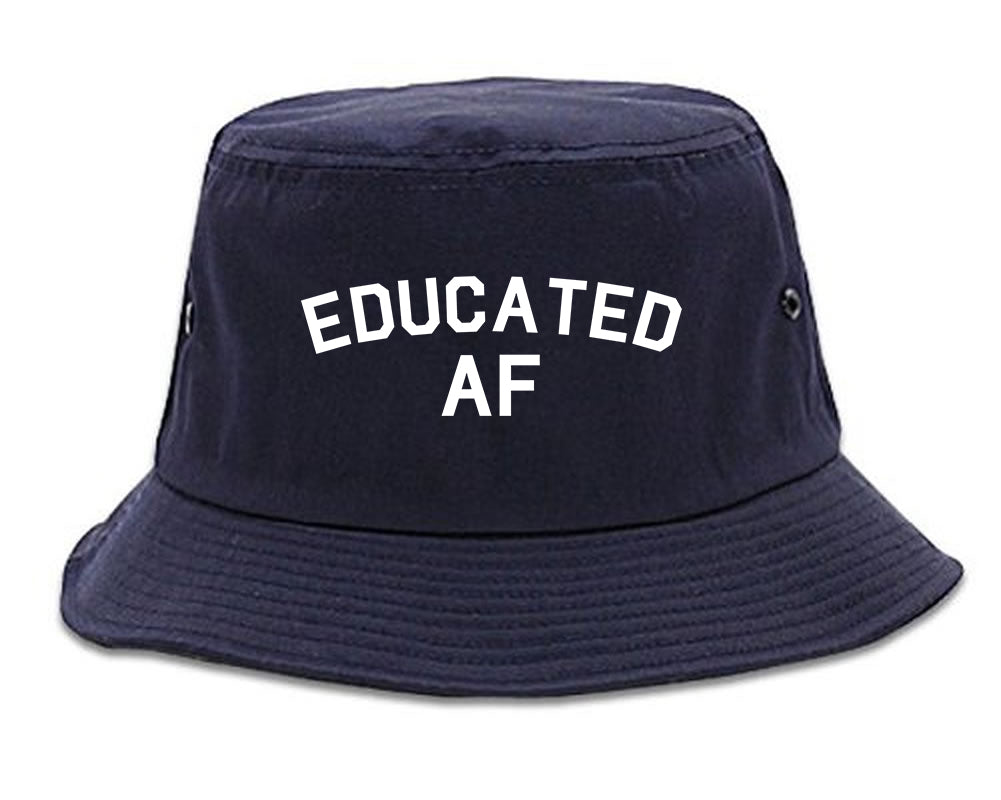 Educated AF Funny Graduation Mens Snapback Hat Navy Blue