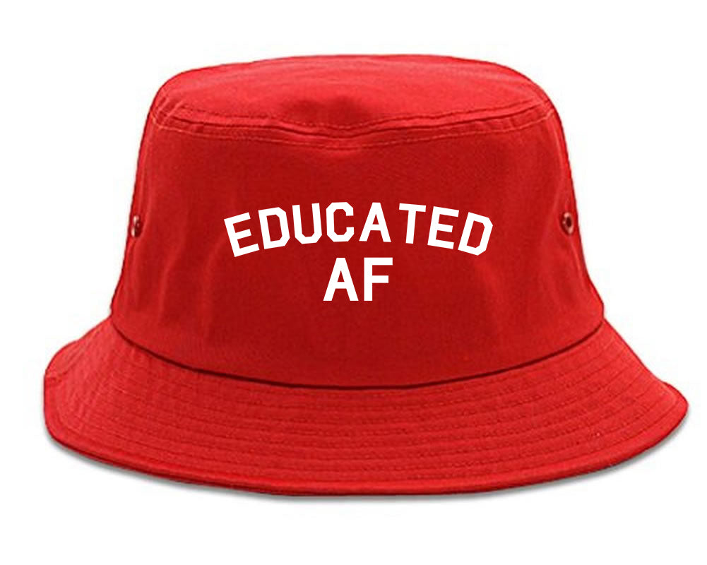 Educated AF Funny Graduation Mens Snapback Hat Red