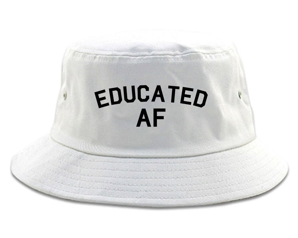 Educated AF Funny Graduation Mens Snapback Hat White