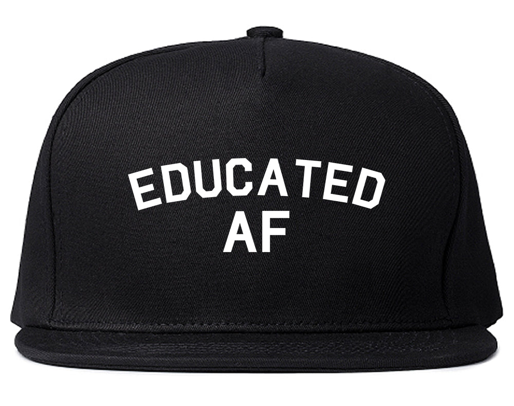 Educated AF Funny Graduation Mens Snapback Hat Black