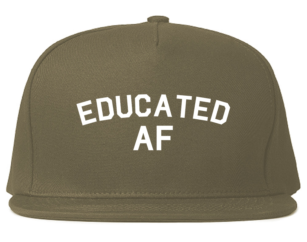 Educated AF Funny Graduation Mens Snapback Hat Grey