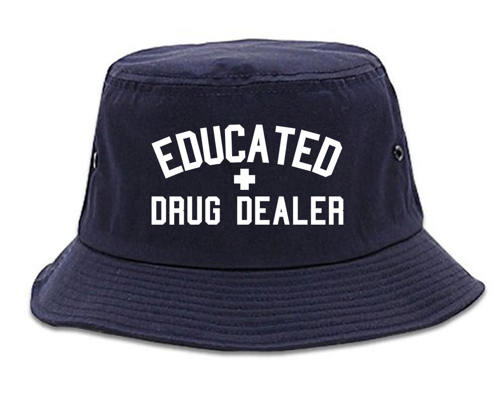 Educated Drug Dealer Mens Snapback Hat Navy Blue