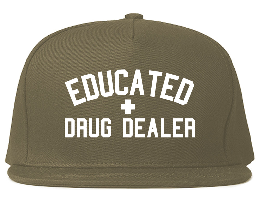 Educated Drug Dealer Mens Snapback Hat Grey