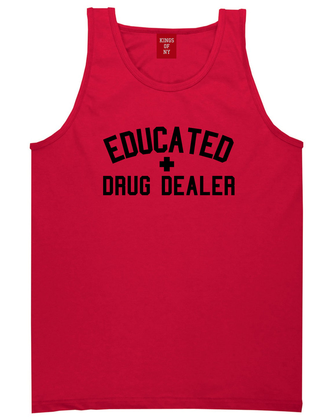 Educated Drug Dealer Mens Tank Top Shirt Red