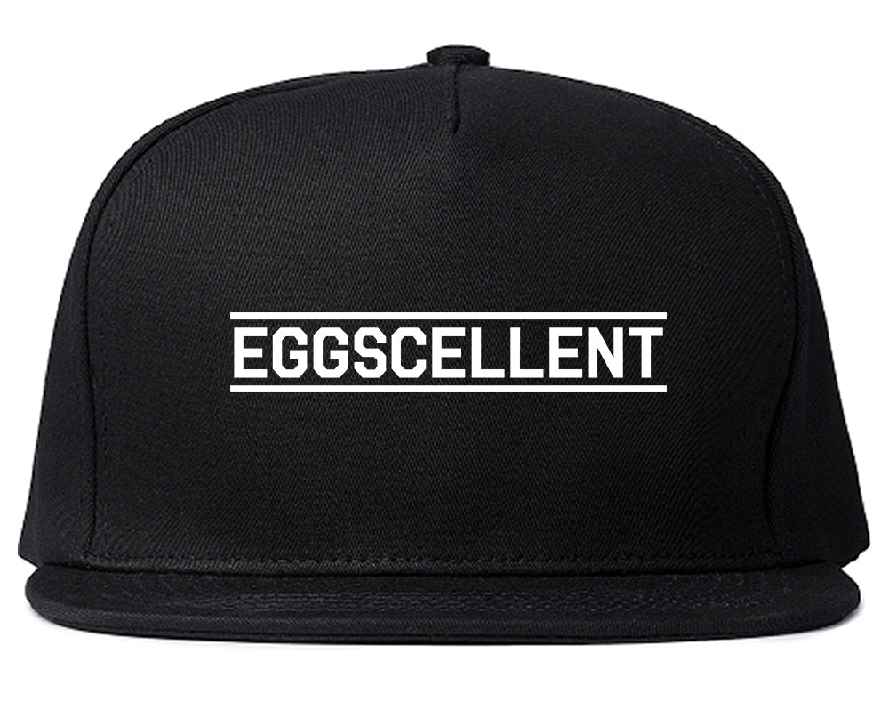 Eggscellent_Funny Mens Black Snapback Hat by Kings Of NY