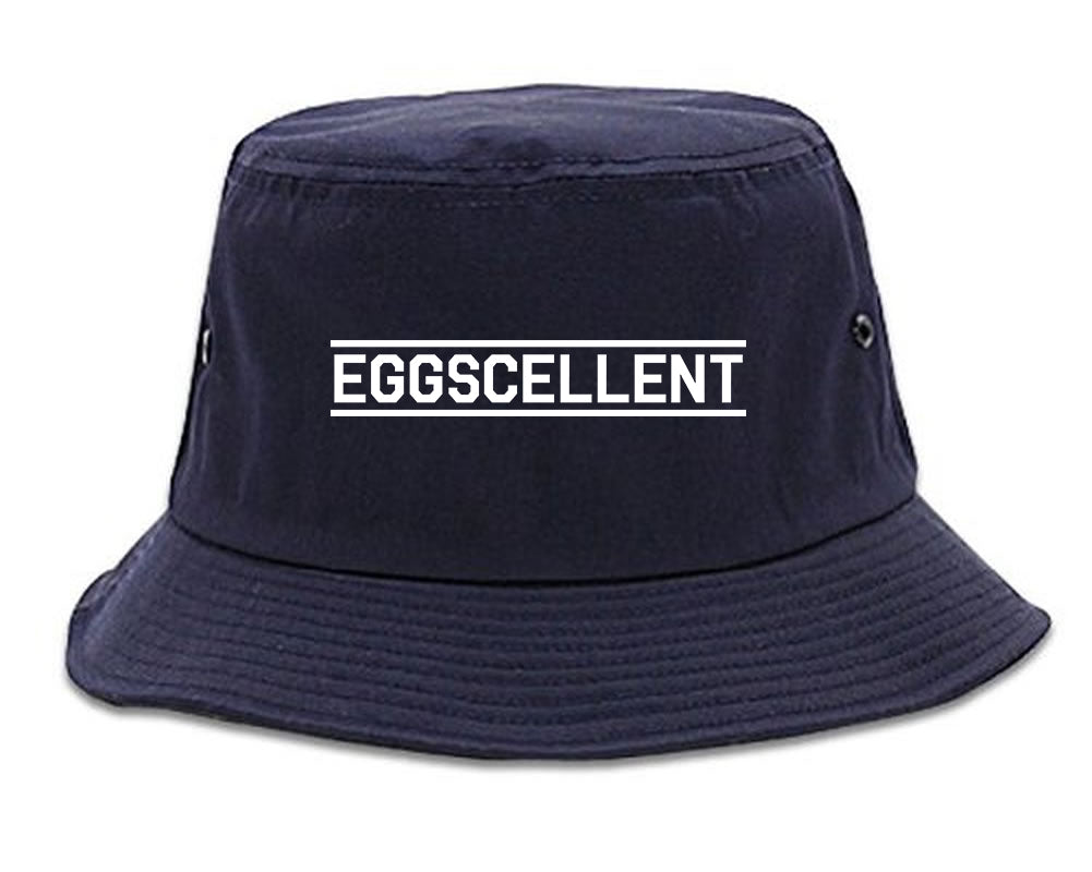 Eggscellent_Funny Mens Blue Bucket Hat by Kings Of NY