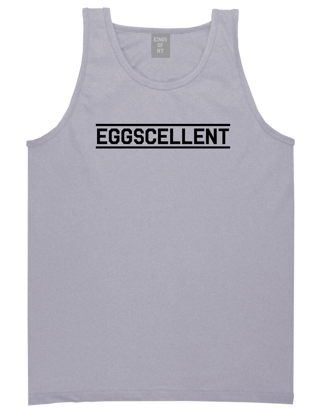 Eggscellent_Funny Mens Grey Tank Top Shirt by Kings Of NY