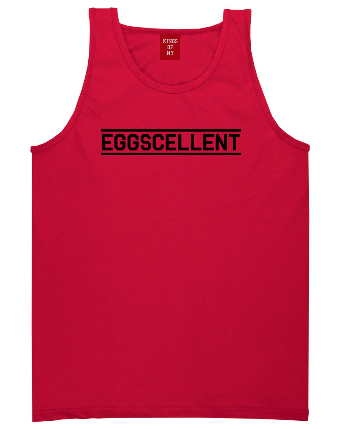 Eggscellent_Funny Mens Red Tank Top Shirt by Kings Of NY