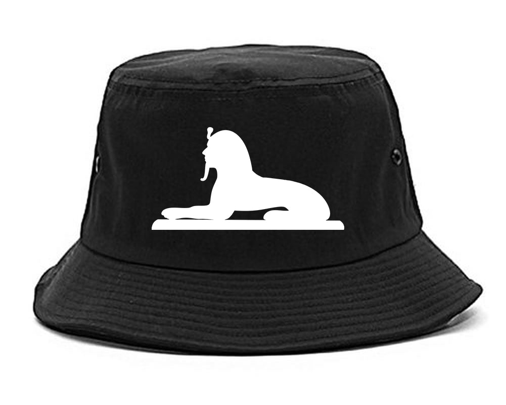 Egyptian Sphinx Mens Bucket Hat Black