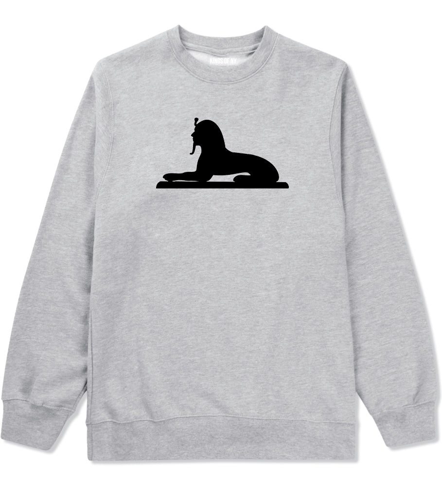 Egyptian Sphinx Mens Crewneck Sweatshirt Grey by Kings Of NY