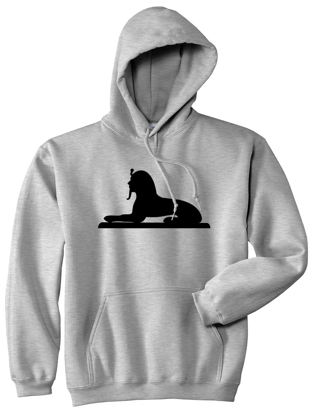 Egyptian Sphinx Mens Pullover Hoodie Grey by Kings Of NY