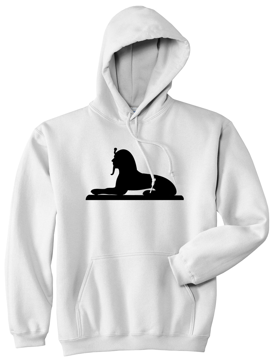 Egyptian Sphinx Mens Pullover Hoodie White by Kings Of NY