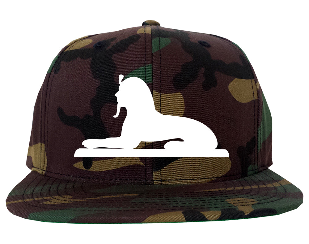 Egyptian Sphinx Mens Snapback Hat Camo