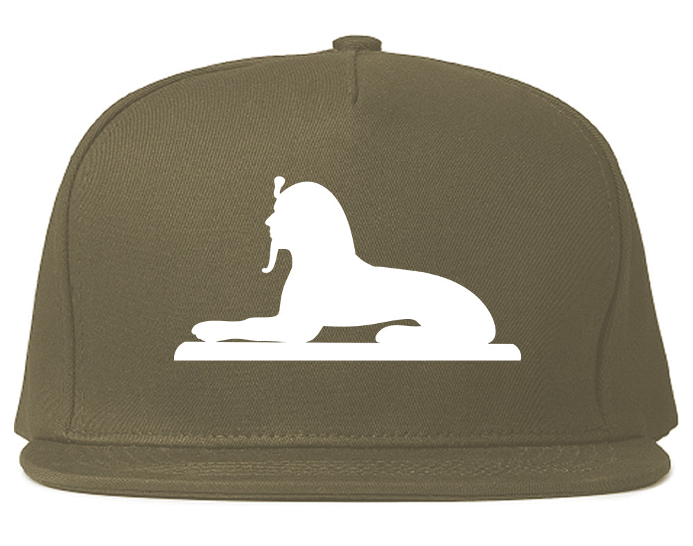 Egyptian Sphinx Mens Snapback Hat Grey