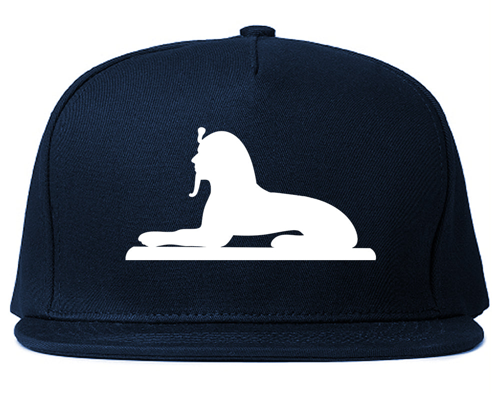 Egyptian Sphinx Mens Snapback Hat Navy Blue