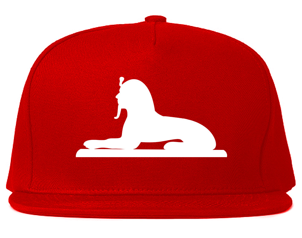 Egyptian Sphinx Mens Snapback Hat Red