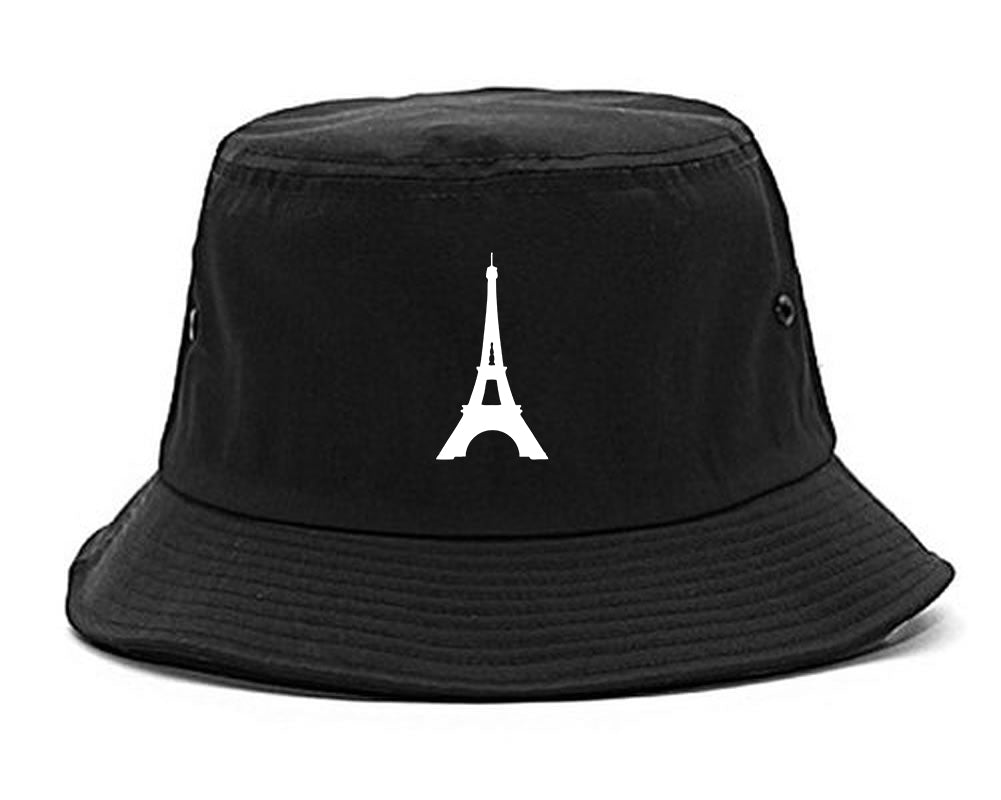 Eiffel_Tower_Paris_Chest Mens Black Bucket Hat by Kings Of NY