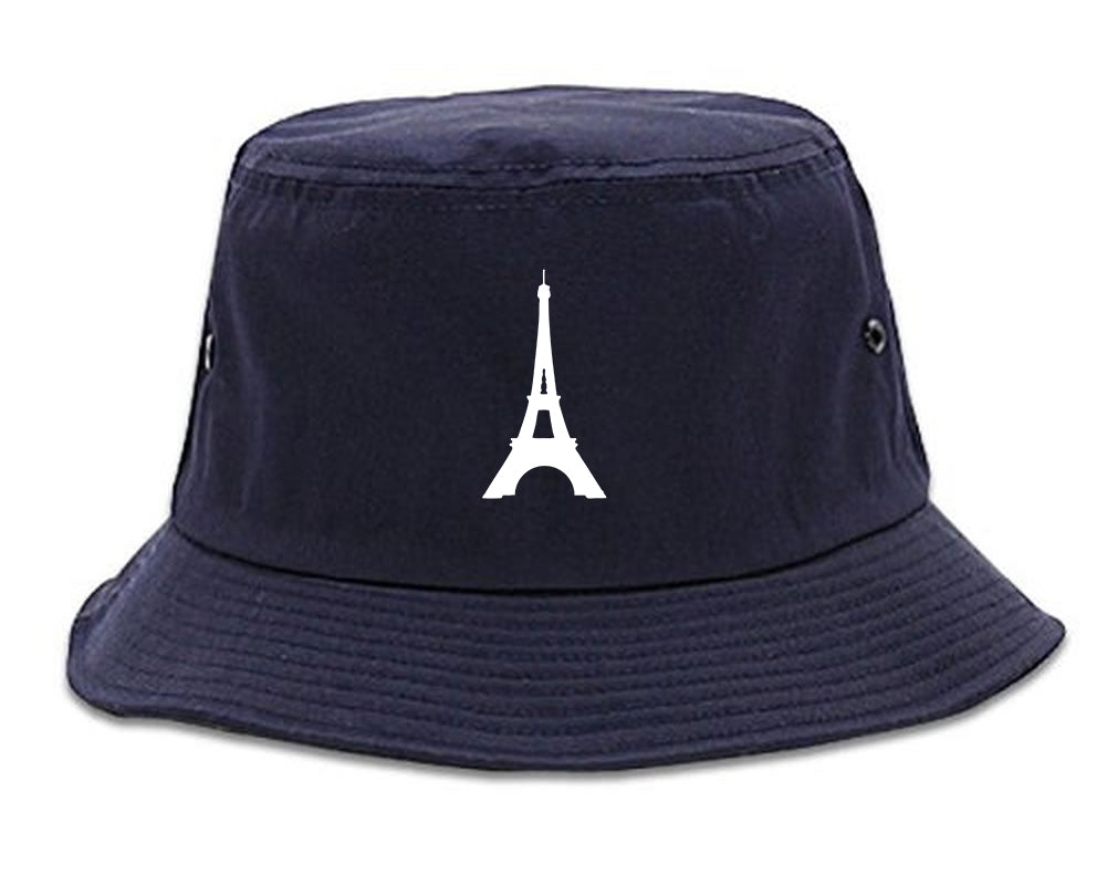 Eiffel_Tower_Paris_Chest Mens Blue Bucket Hat by Kings Of NY