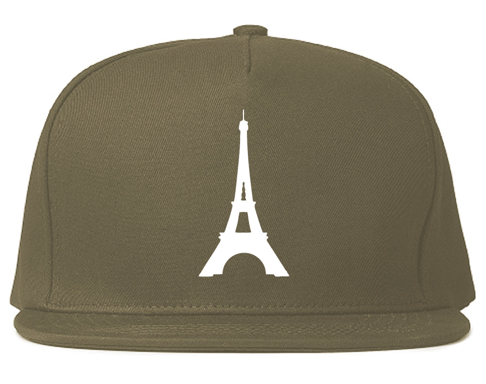 Eiffel_Tower_Paris_Chest Mens Grey Snapback Hat by Kings Of NY
