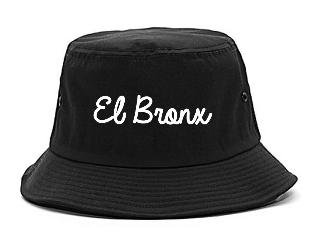 El Bronx Spanish Script Mens Bucket Hat Black