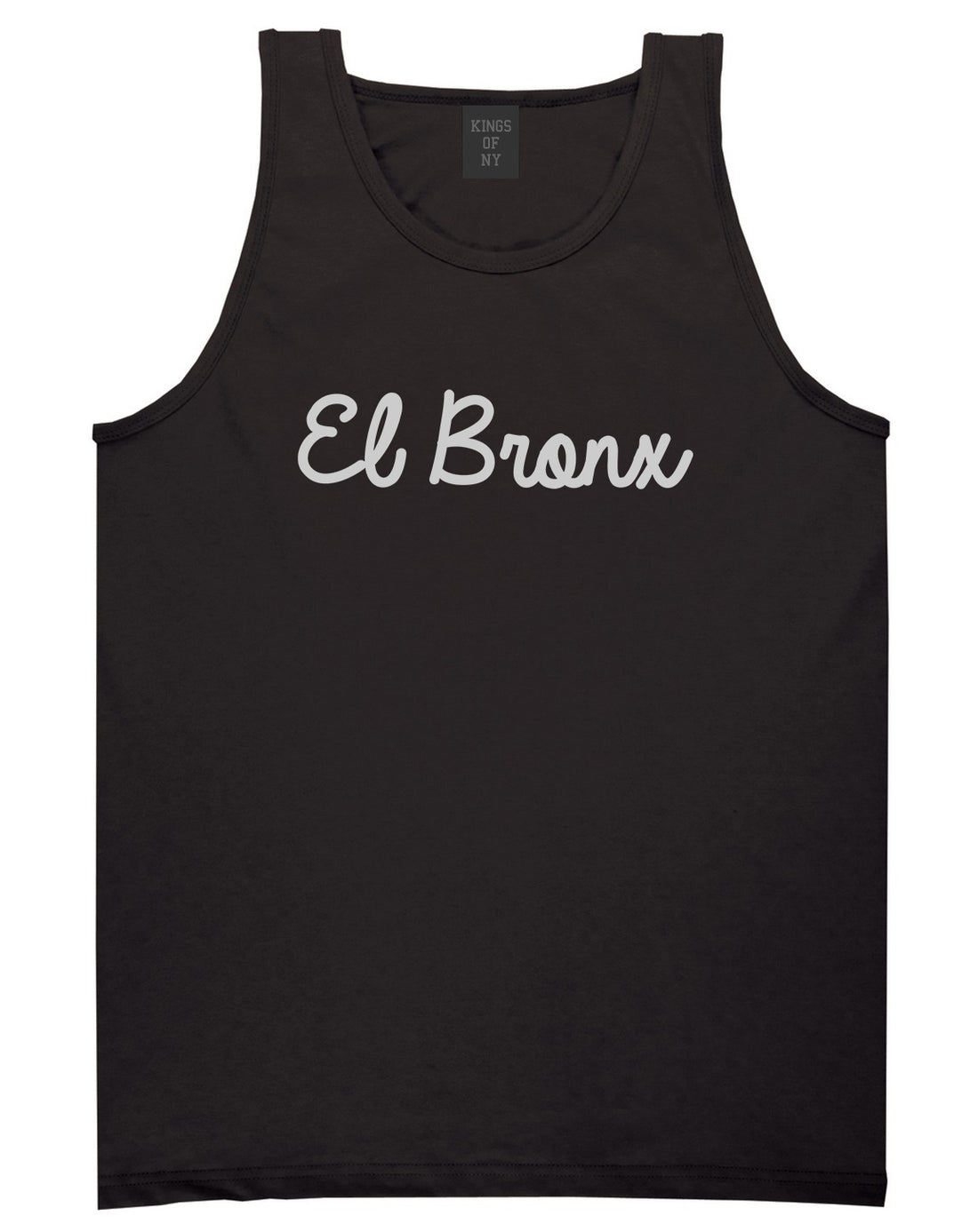El Bronx Spanish Script Mens Tank Top Shirt Black by Kings Of NY