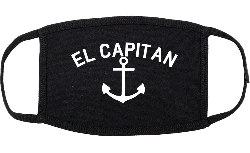 El Capitan Anchor Captain Cotton Face Mask Black