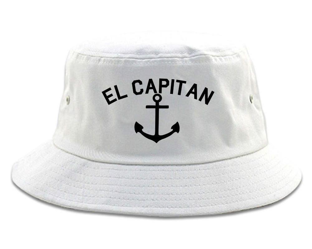 El Capitan Anchor Captain Mens Snapback Hat White