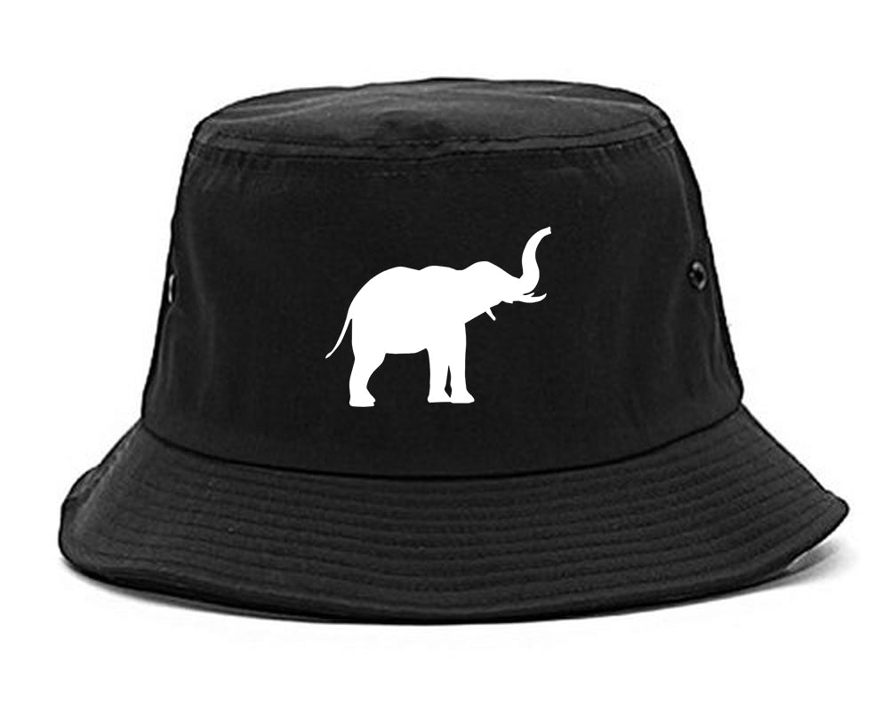 Elephant_Animal_Chest Mens Black Bucket Hat by Kings Of NY