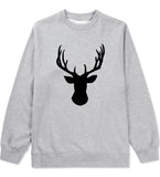 Elk Antler Deer Animal Mens Grey Crewneck Sweatshirt by Kings Of NY