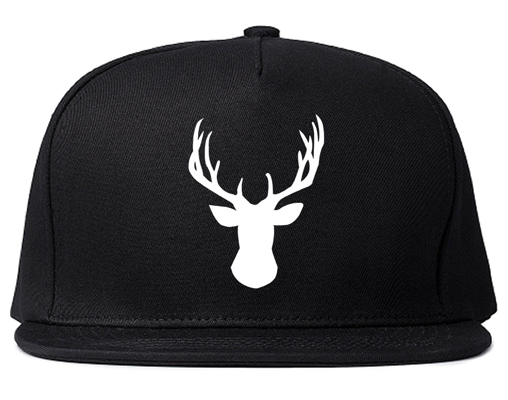 Elk_Antler_Deer_Animal Mens Black Snapback Hat by Kings Of NY
