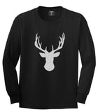 Elk Antler Deer Animal Mens Black Long Sleeve T-Shirt by Kings Of NY