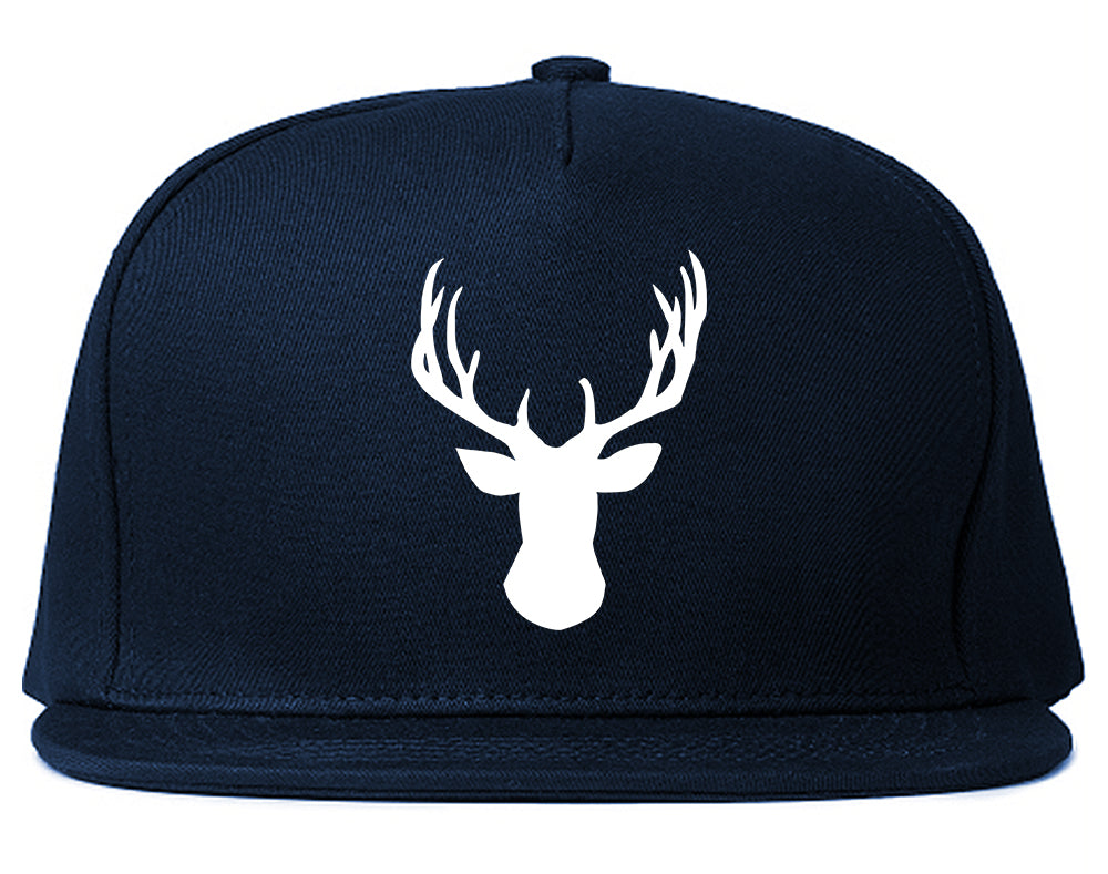 Elk_Antler_Deer_Animal Mens Blue Snapback Hat by Kings Of NY