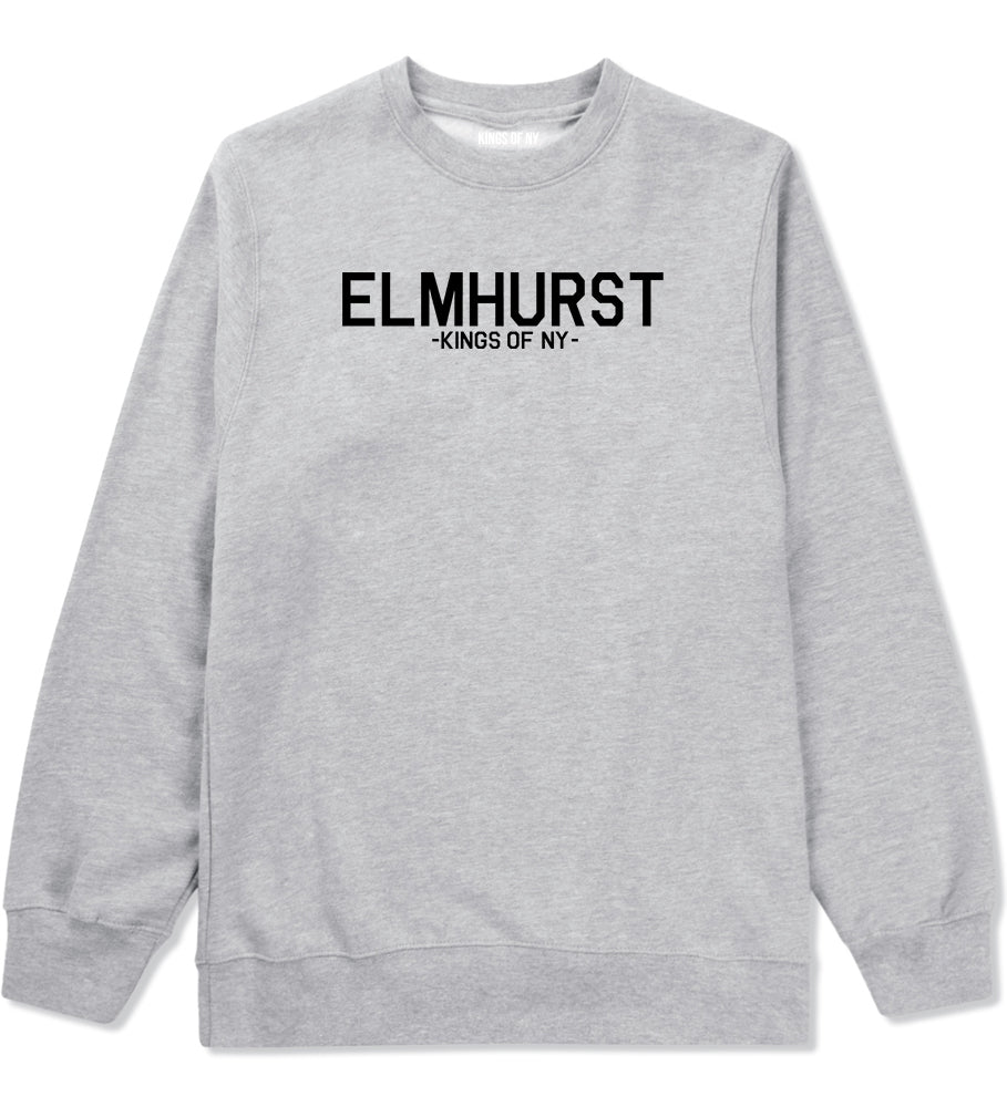 Elmhurst Queens New York Mens Crewneck Sweatshirt Grey