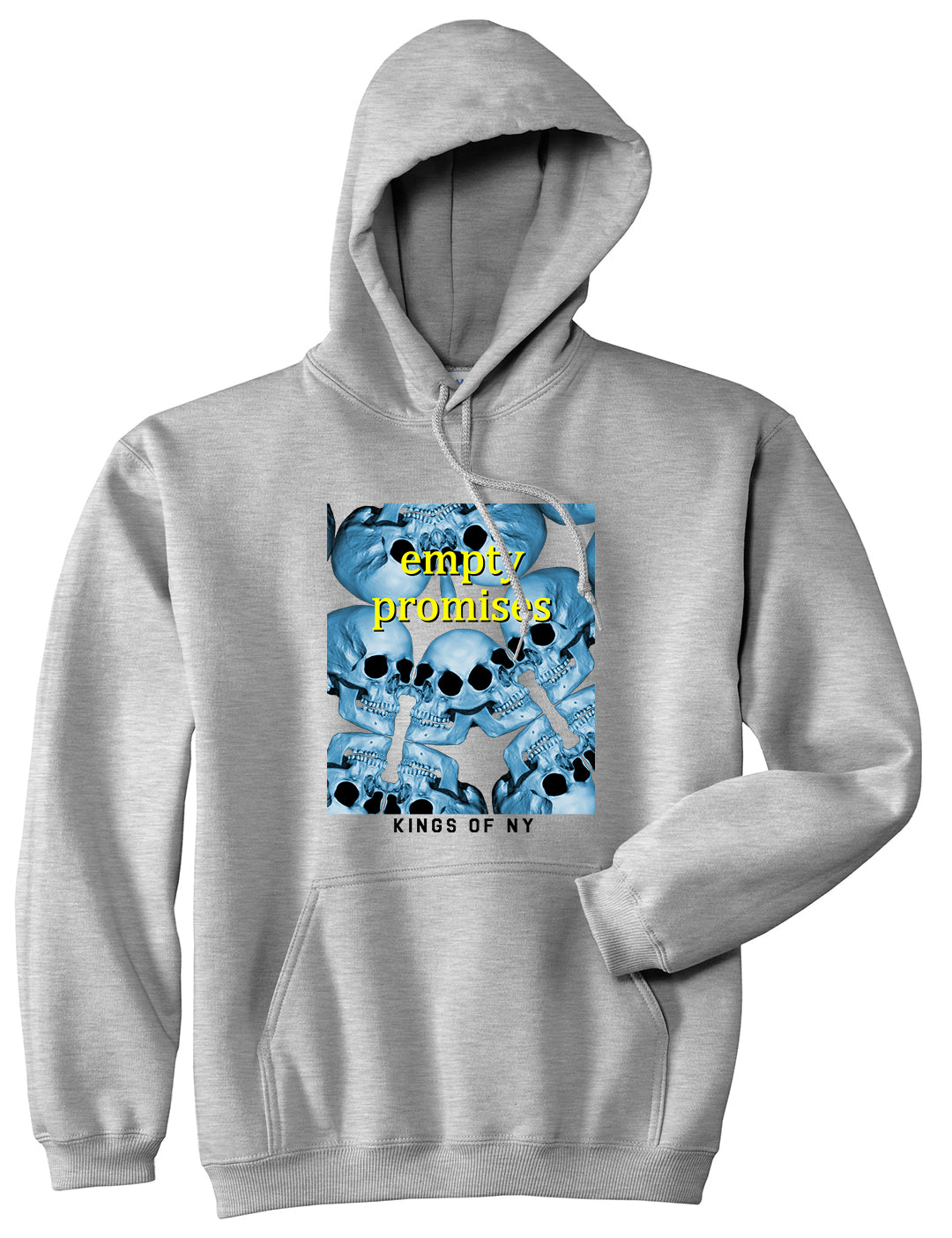 Empty Promises Mens Pullover Hoodie Grey by Kings Of NY