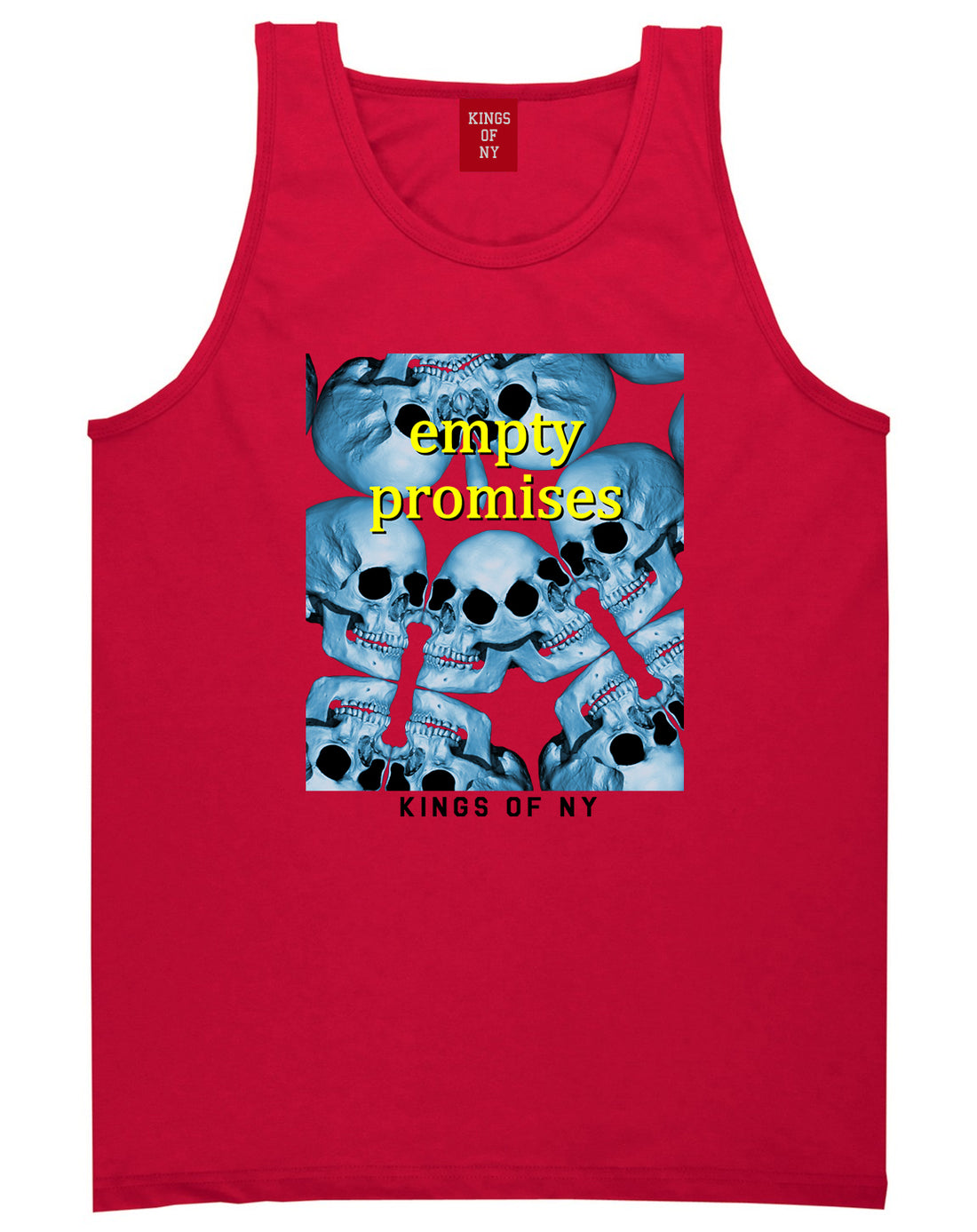 Empty Promises Mens Tank Top Shirt Red by Kings Of NY