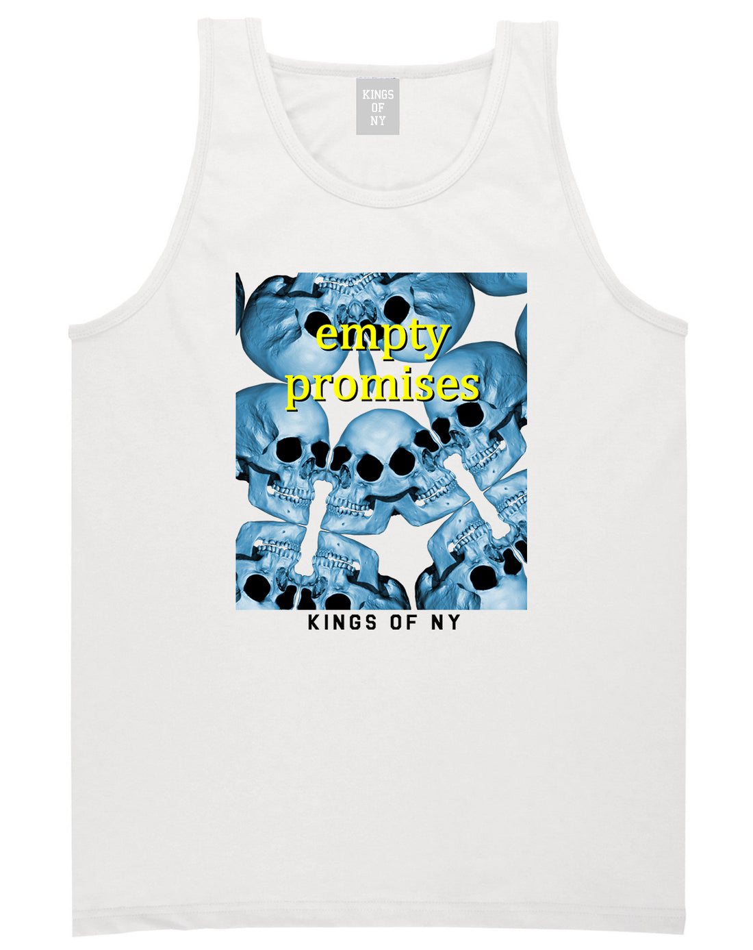 Empty Promises Mens Tank Top Shirt White by Kings Of NY