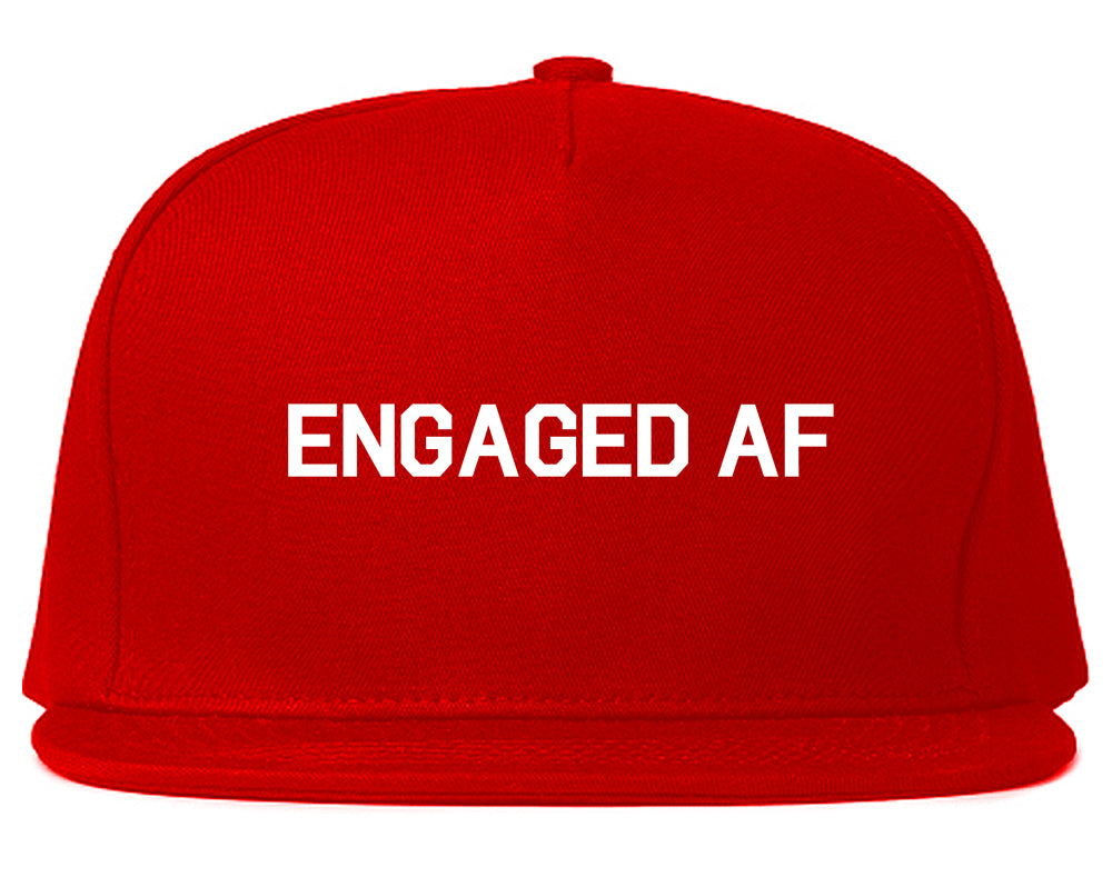 Engaged_AF_Fiance Mens Red Snapback Hat by Kings Of NY