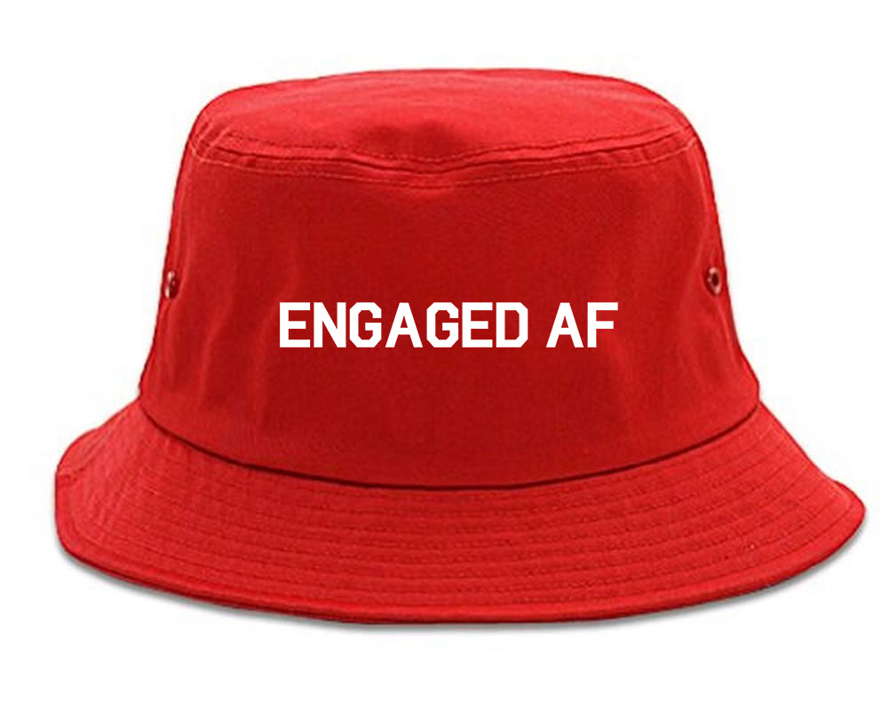 Engaged_AF_Fiance Mens Red Bucket Hat by Kings Of NY