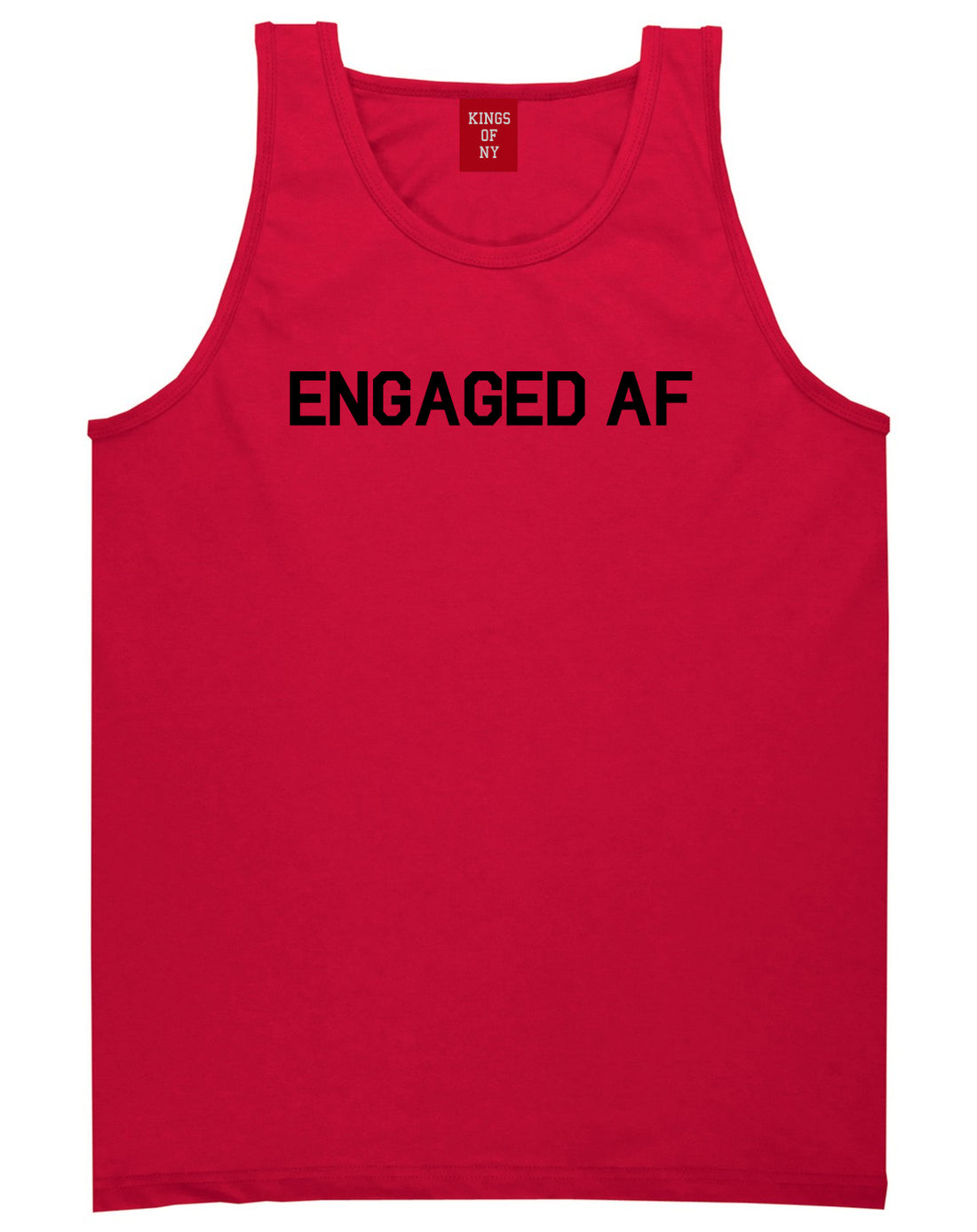Engaged_AF_Fiance Mens Red Tank Top Shirt by Kings Of NY