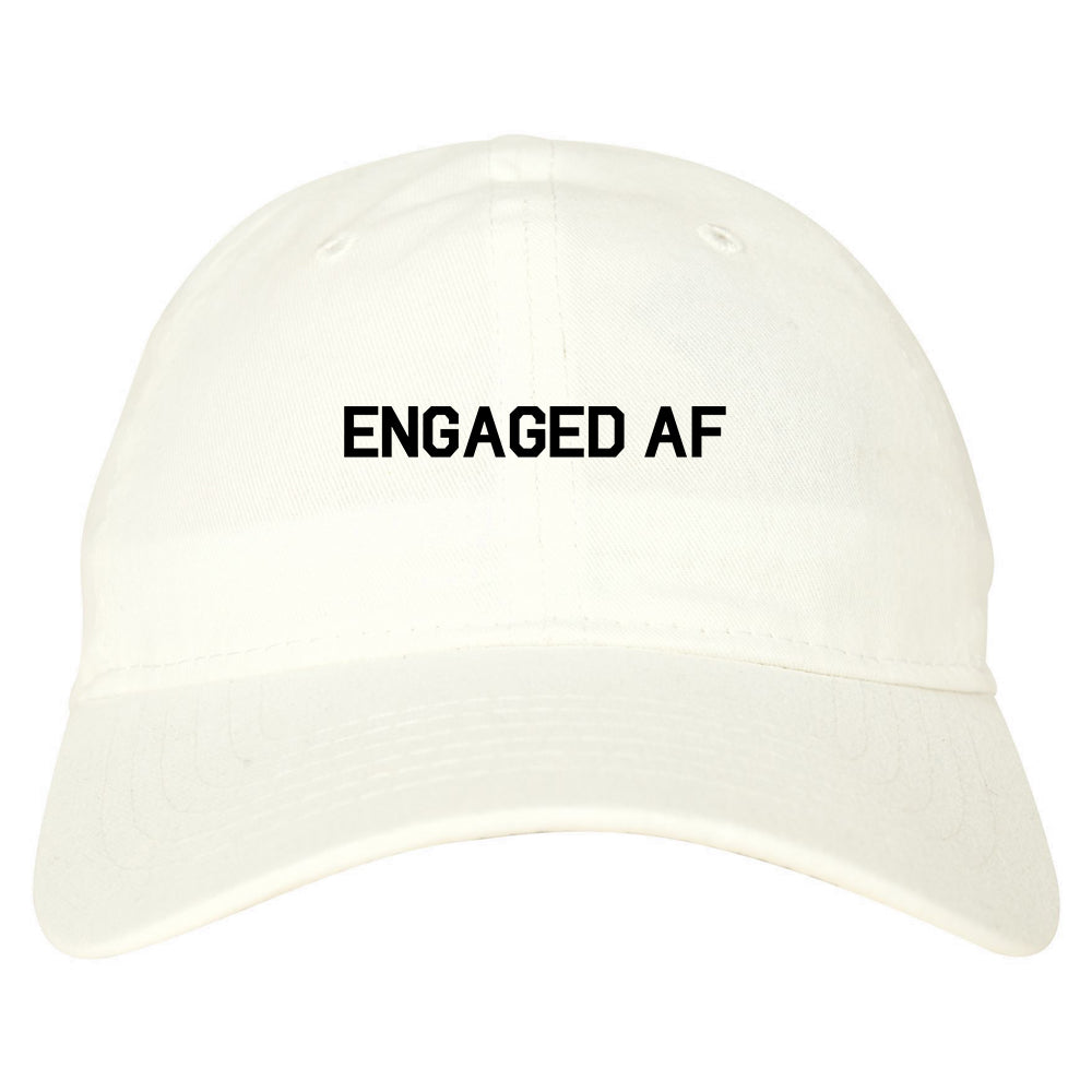 Engaged_AF_Fiance Mens White Snapback Hat by Kings Of NY