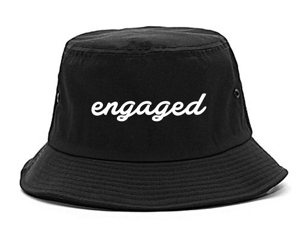 Engaged_Script Mens Black Bucket Hat by Kings Of NY