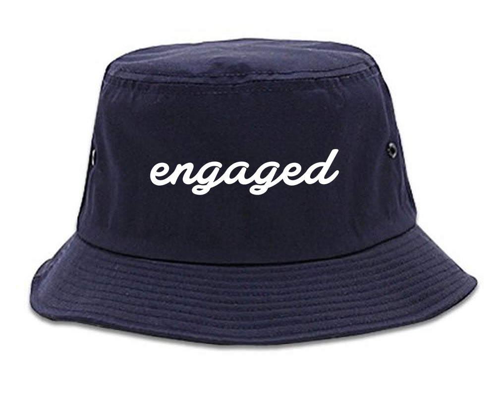 Engaged_Script Mens Blue Bucket Hat by Kings Of NY