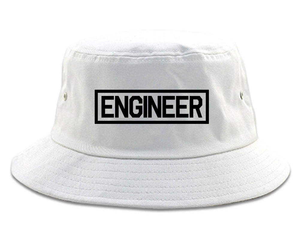 Engineer_Occupation_Job Mens White Bucket Hat by Kings Of NY