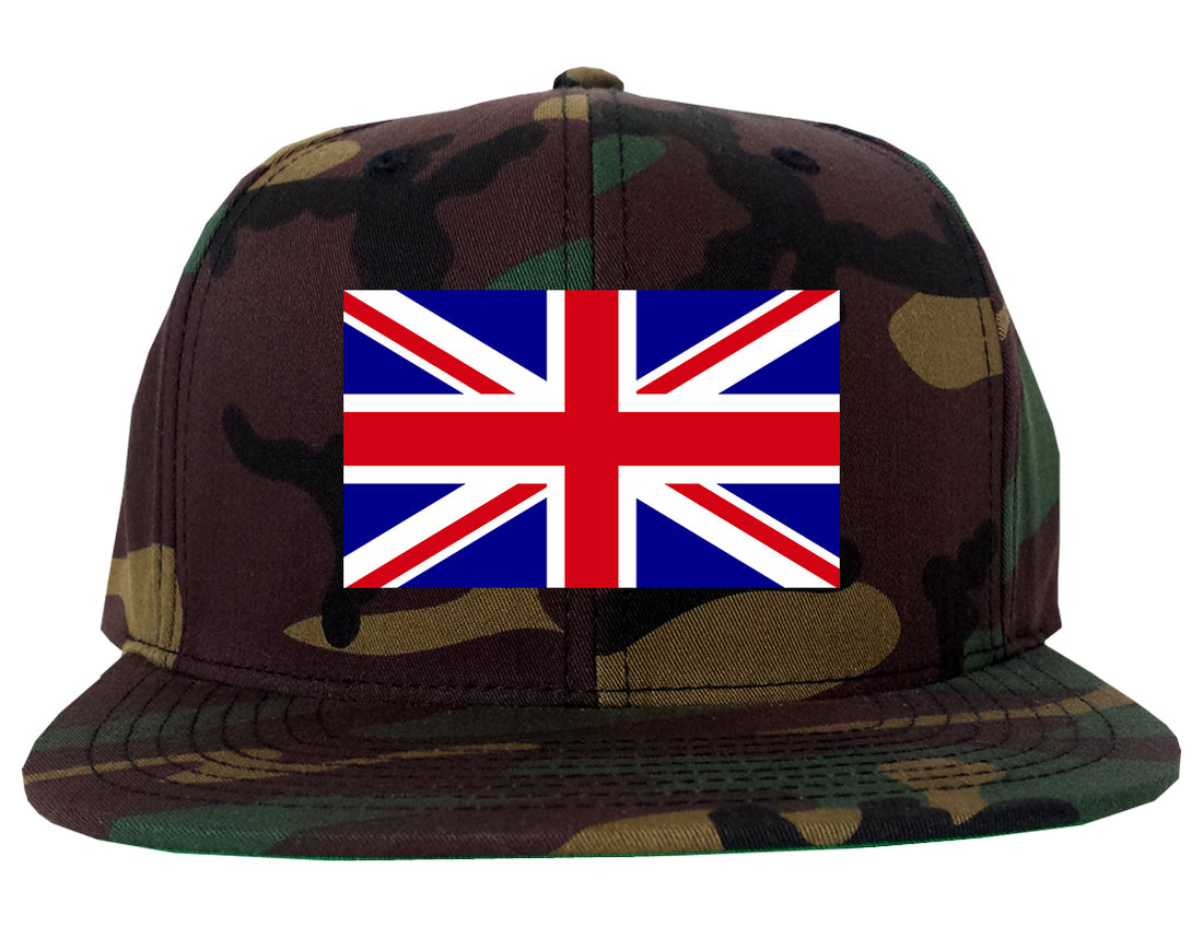 English_England_Flag Camo Snapback Hat