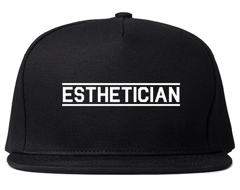 Esthetician Black Snapback Hat